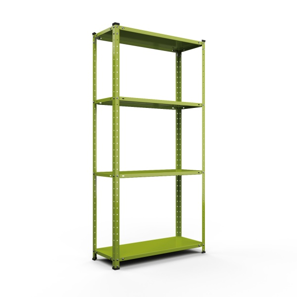 Стелаж 1500x750x300 мм Меткас РЕК салатовий метал полиці 4 шт. фарбований (40535391)